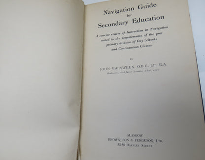Navigation Guide For Secondary Education By John Macsween 1947 1st Edition book image 3