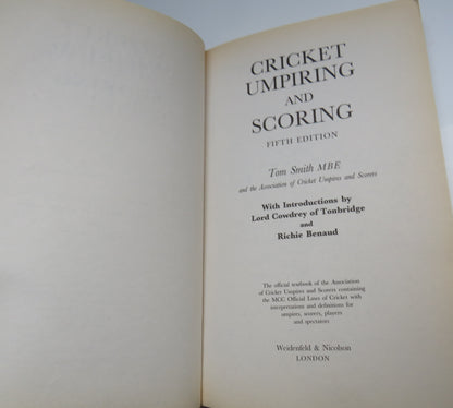 Cricket Umpiring And Scoring 5th Edition By Tom Smith MBE 2001 book image 4