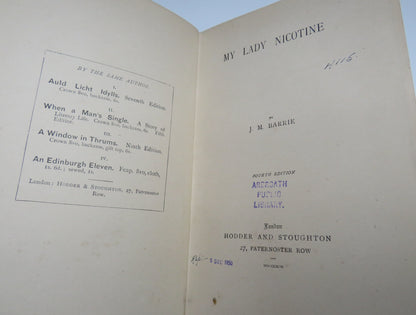 My Lady Nicotine By J.M. Barrie 1892 4th Edition book image 4