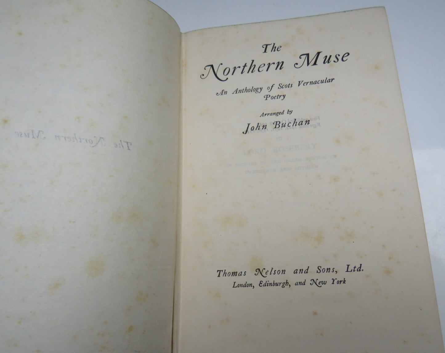 The Northern Muse An Anthology Of Scots Vernacular Poetry Arranged By John Buchan 1947