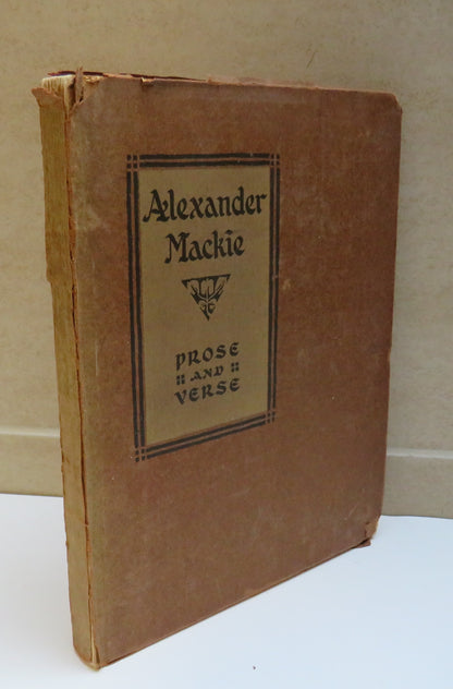 Alexander Mackie Prose And Verse By John Minto Robertson 1916 book image 2