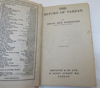 The Return Of Tarzan By Edgar Rice Burroughs 1920 book image 3