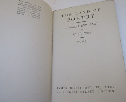The Land Of Poetry By Wentworth Hill & H.G. Wood Four - 1934 book image 3