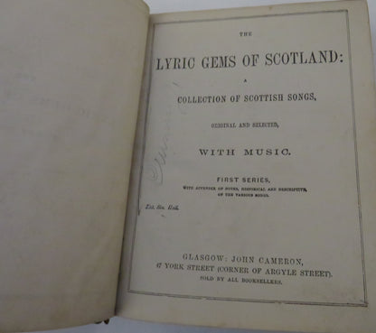 The Lyric Gems Of Scotland A Collection Of Scottish Songs 1st & 2nd Series book image 4