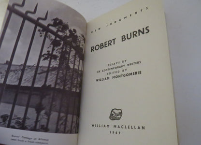 Robert Burns Essays By Six Contemporary Writers Edited By William Montgomerie 1947 book image 3