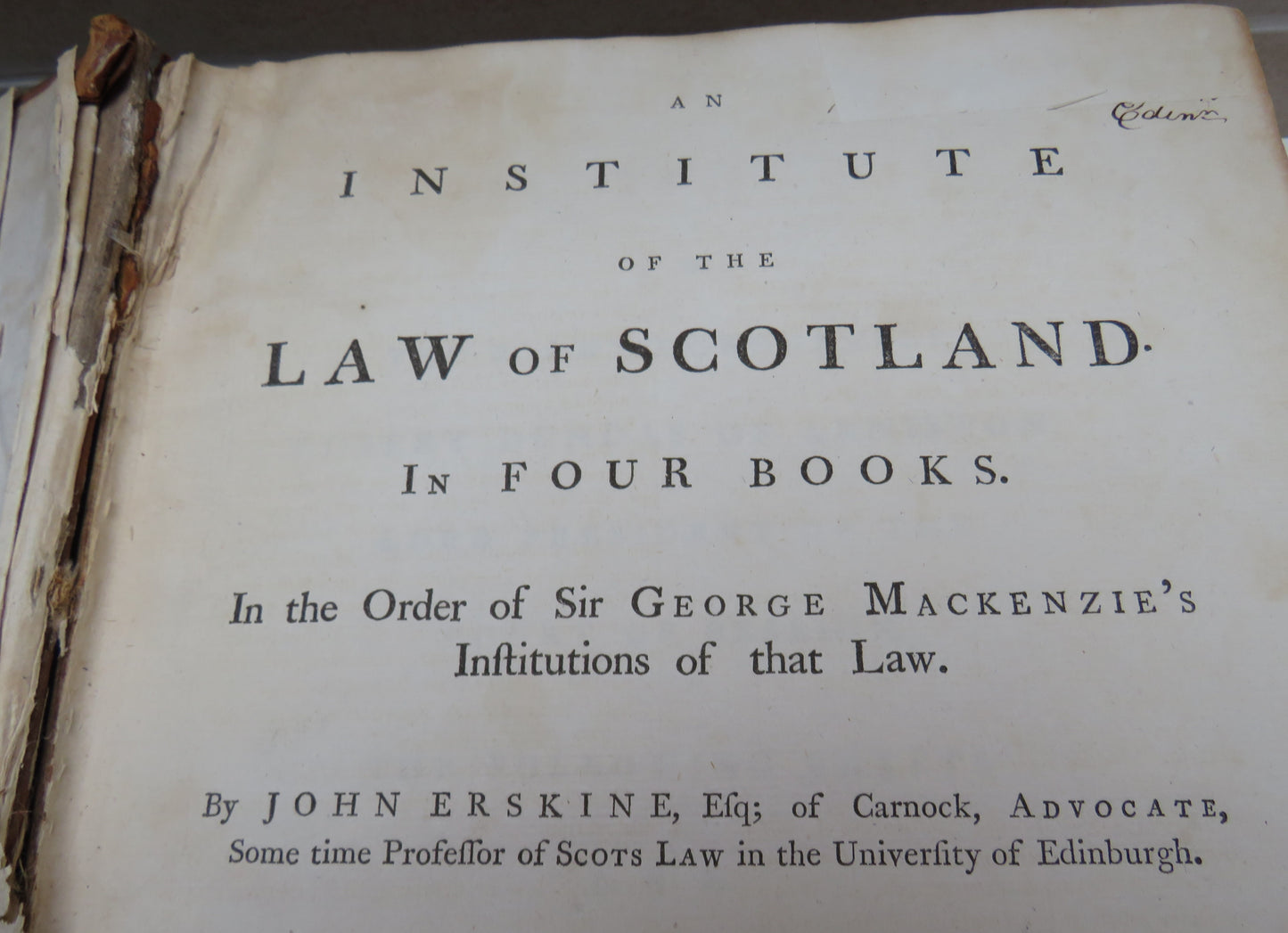 An Institute Of The Law Of Scotland In Four Books / In Two Volumes / Volume One