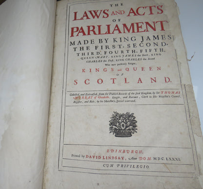 The Laws And Acts Of Parliament Made By Kings & Queens Of Scotland 1681 book image 6