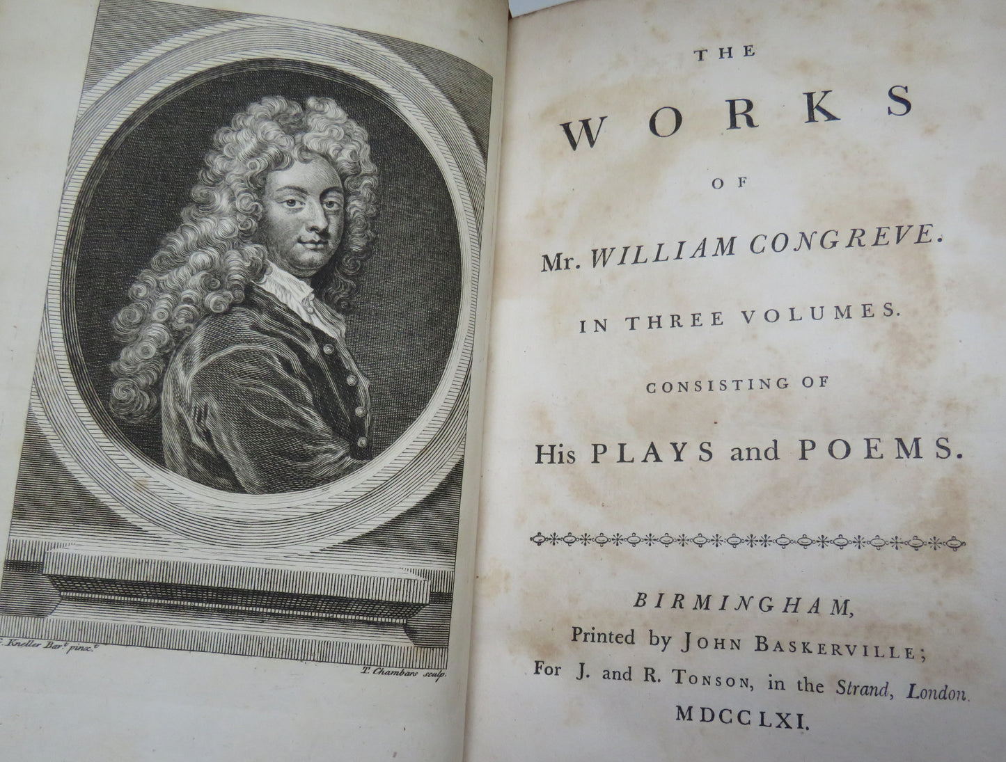 The Works Of Mr. William Congreve In Three Volumes 1761