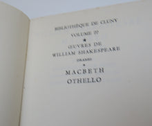 Load image into Gallery viewer, William Shakespeare Macbeth Othello Translated To French - 1938
