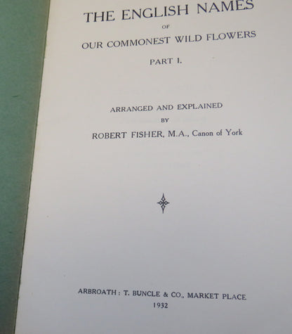 English Names Of Our Commonest Wild Flowers Part I 1932 book image 3