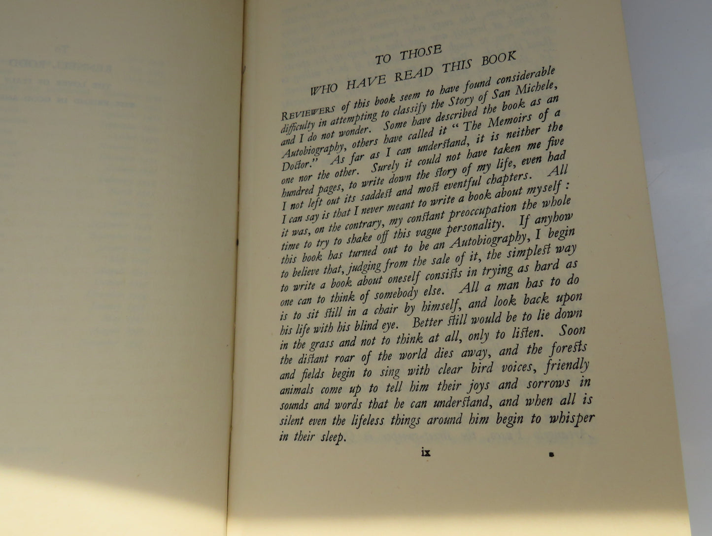 The Story Of San Michele By Axel Munthe 1935