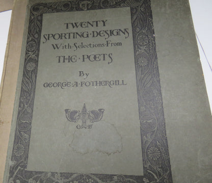 Twenty Sporting Designs With Selections From The Poets By George A.Fothergill Author Signed book image 2