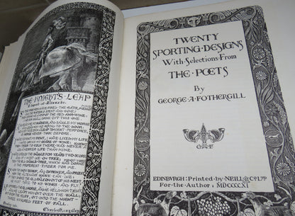 Twenty Sporting Designs With Selections From The Poets By George A.Fothergill Author Signed book image 6
