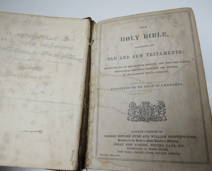 The Holy Bible Containing The Old And New Testaments Antique Book book image 4